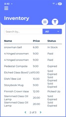 Ricochet Inventory page
